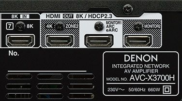 8k-fähige HDMI-Anschlüsse des AVC-X 3700