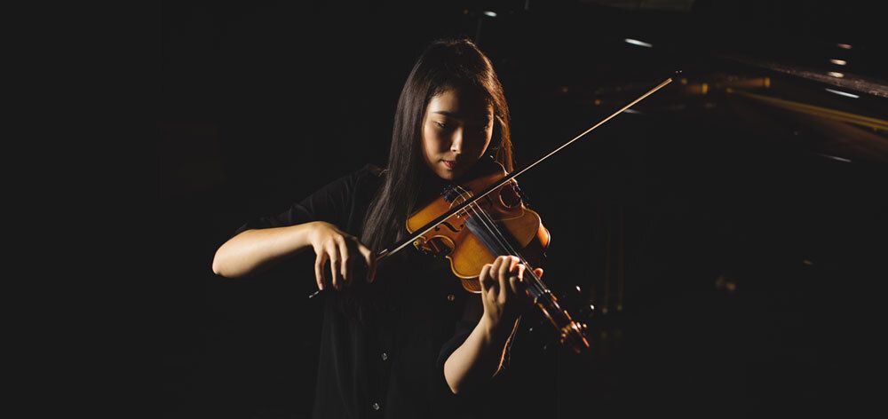 Violinistin im Konzert