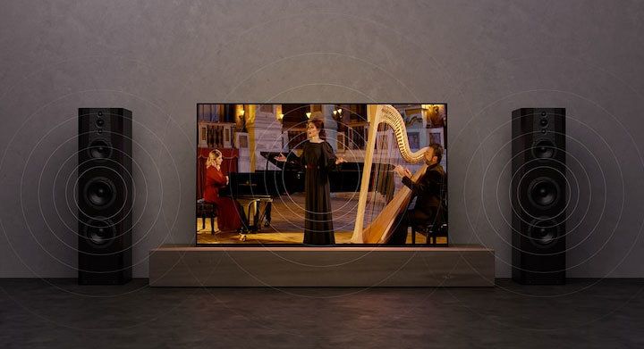 Bei Sony&#039;s Acoustic Surface kommt der Klang direkt aus dem Display - ganz ohne konventionelle Lautsprecher.