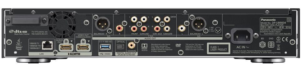 Anschluss-Panel des Panasonic DP-UB 9004