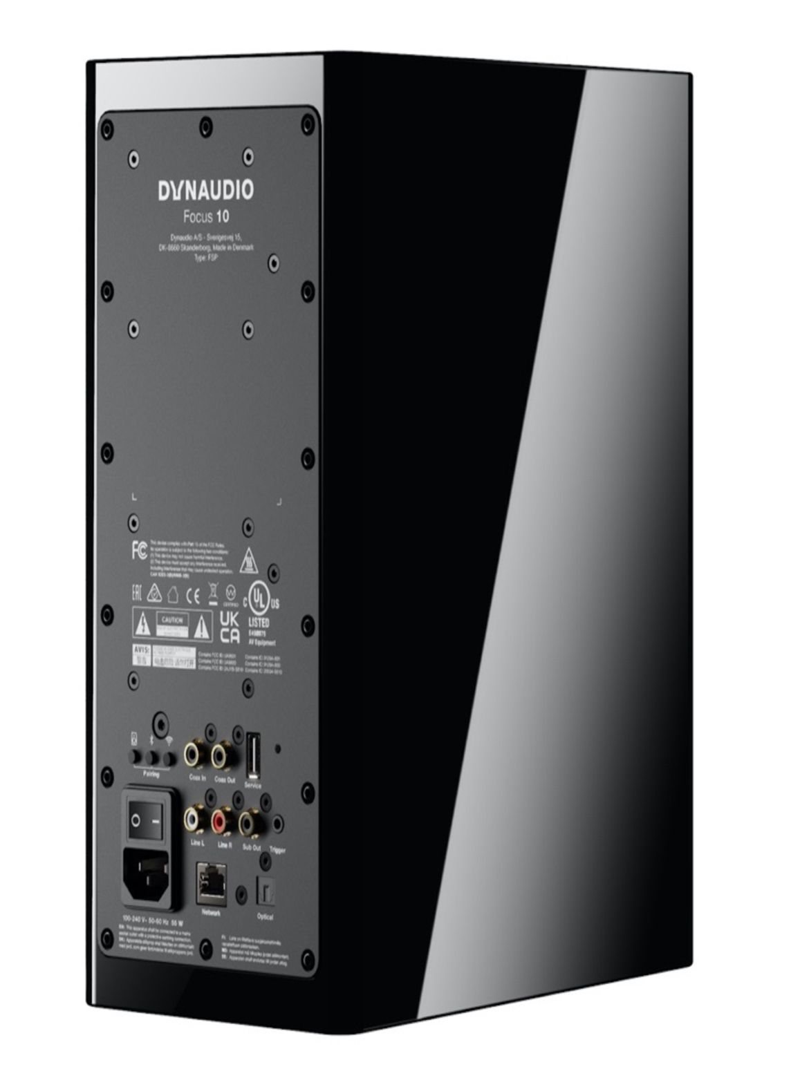 Dynaudio Focus 10 in Schwarz Hochglanz - Rückansicht