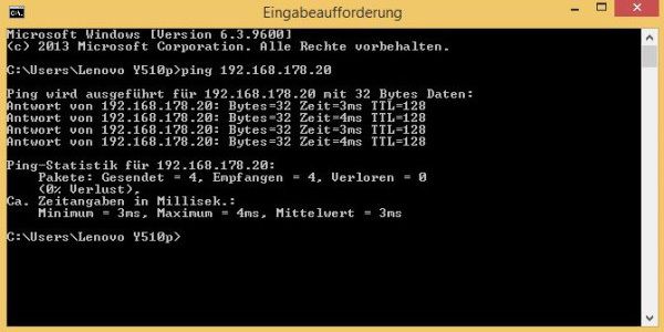 Erfolgreicher „Ping“