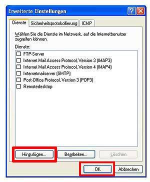 LAN Dienste hinzufügen