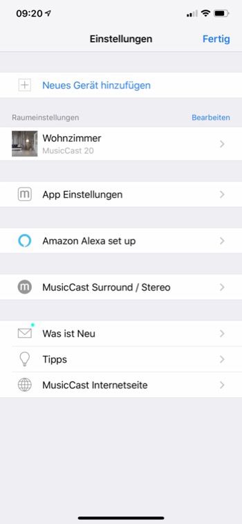 MusicCast App