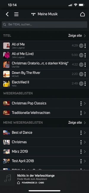 Streaming mit TIDAL: meine Musik