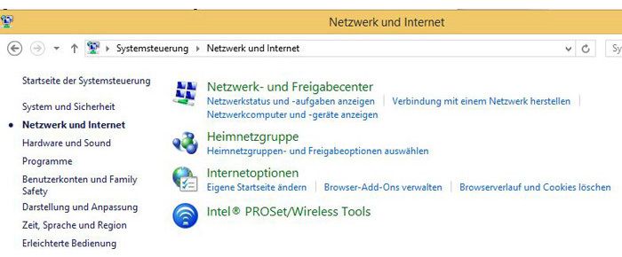 Netzwerk- und Freigabecenter