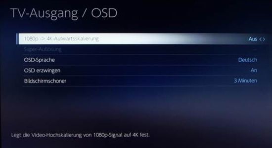 Skalierung von 1080p auf 4K UltraHD