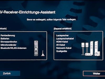 Denon AVR-X2800H - Einrichtungsassistent