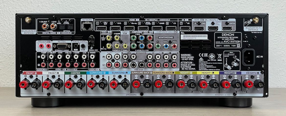 Denon AVC-X4700H - Rückansicht