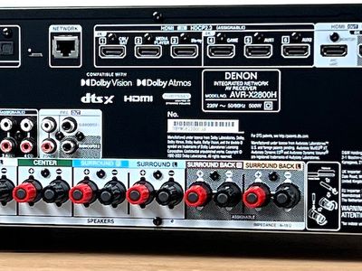 Denon AVR-X2800H - Anschlüsse an der Rückseite