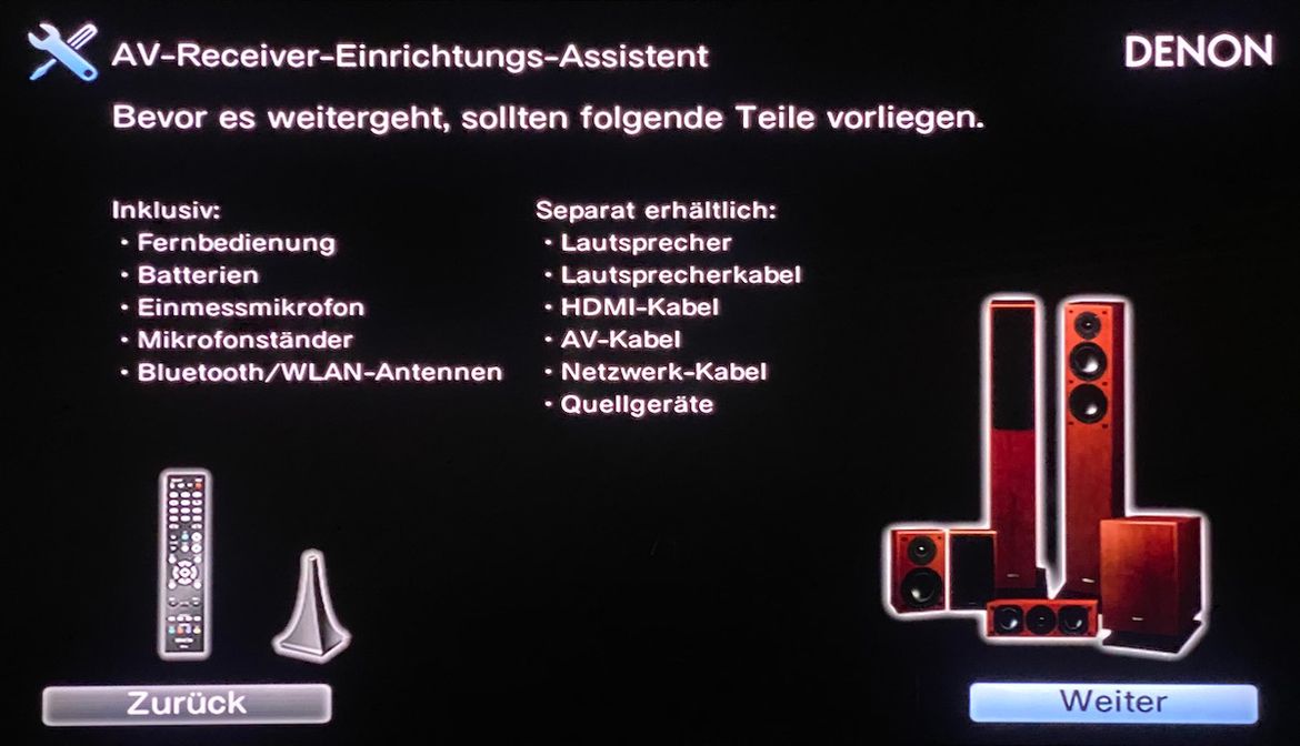 AV-Receiver-Einrichtungsassistent