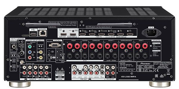 Rückseite des Pioneer VSX-LX503