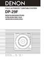 Bedienungsanleitung zum Denon DP-29F