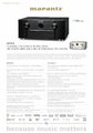 Marantz SR 7013 Datenblatt