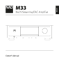 Bedienungsanleitung des NAD M33 in Englisch