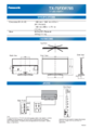 Skizze Abmessungen des Panasonic TX-75FXW785