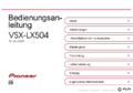 Pioneer VSX-LX504 Bedienungsanleitung