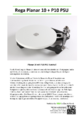 Rega Planar 10 Datenblatt