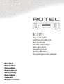 Rotel RC-1572 Bedienungsanleitung