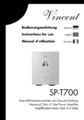 Bedienungsanleitung des Vincent SP-T700