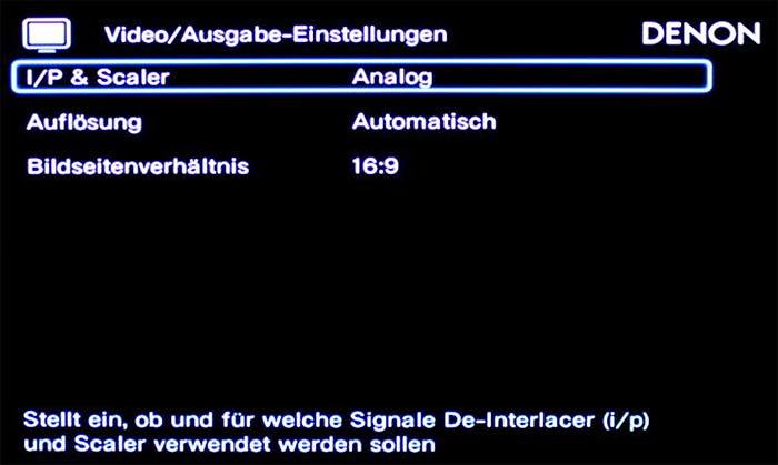 Video-Verarbeitung: Denon-Scaler