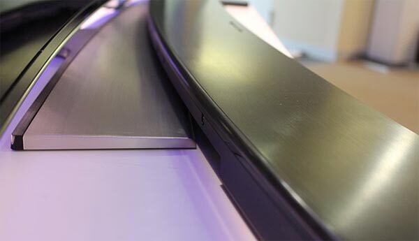 Detail-Ansicht von Samsungs curved Soundbar