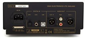 rückwärtige Anschlüsse Onix DAC 25A