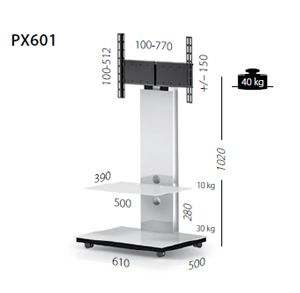 Abmessungen Spectral PX 601 Tray